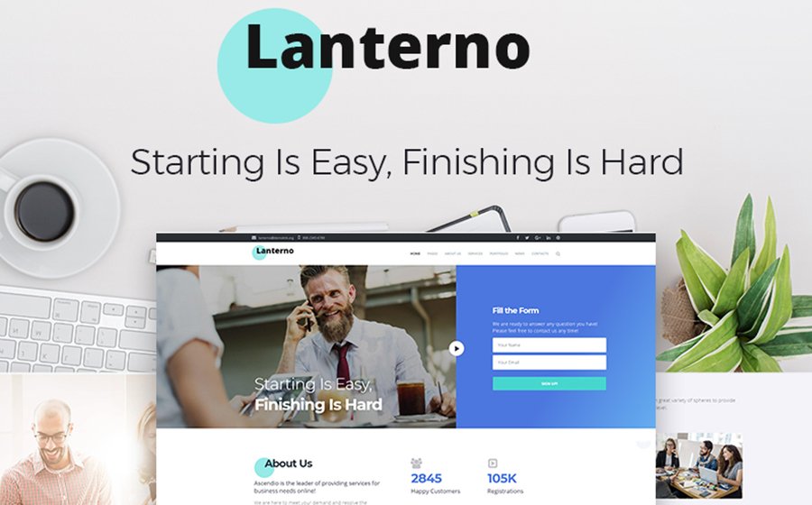 Lanterno - Astonishing Outsourcing Company WordPress Theme