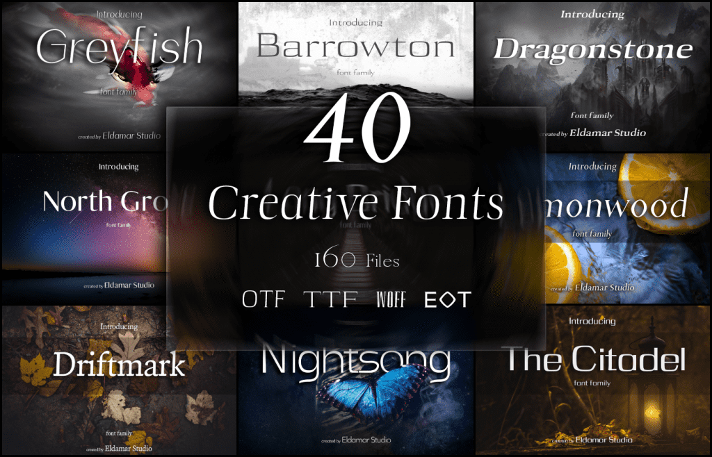 Fun Fonts - 40 Creative Fonts - 160 Files - Just $15 – MasterBundles