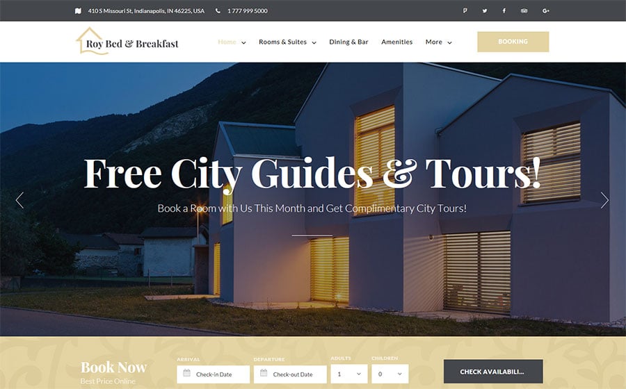 Hotel Booking WP Theme