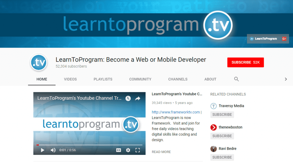 Top 65 Must-to-Know Youtube Channels 2021 to Learn Web Development ...