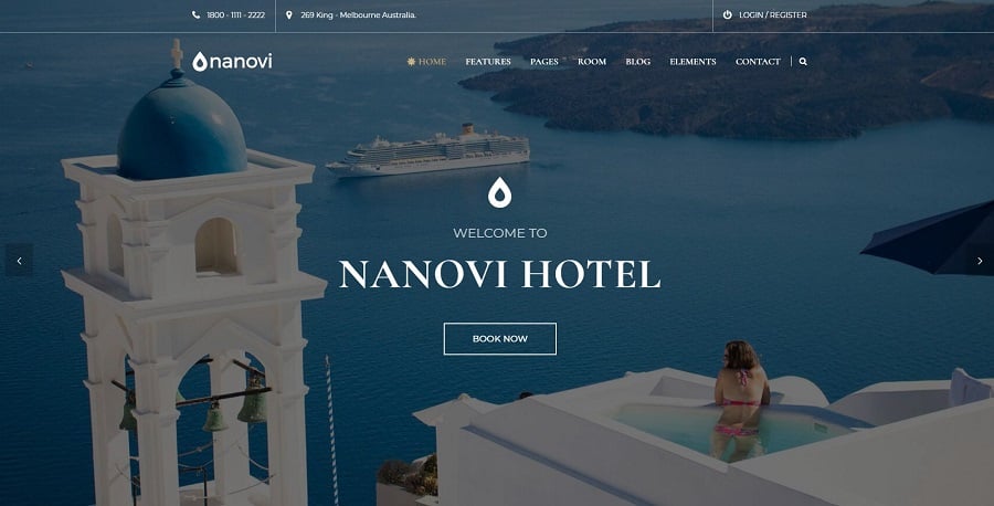 Nanovi - Resort and Hotel WordPress Theme