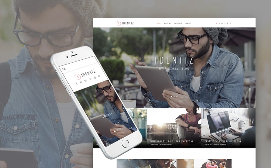 Identiz - Personal Blog WordPress Theme