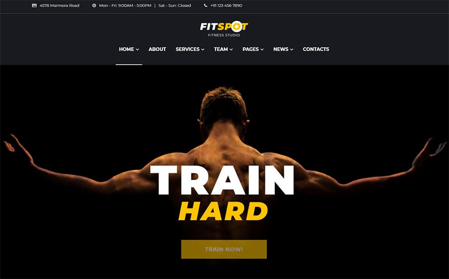 FitSpot - Fitness Studio Elementor WordPress Theme