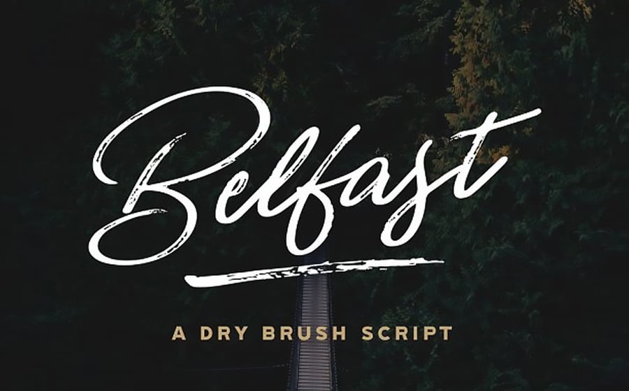 Belfast - A Dry Brush Script Font