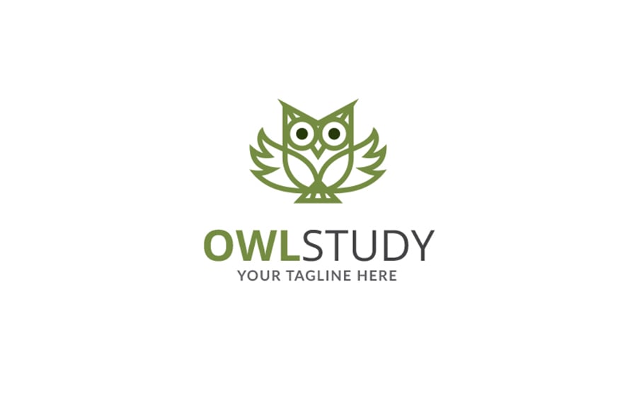 Owl Study Logo Template.