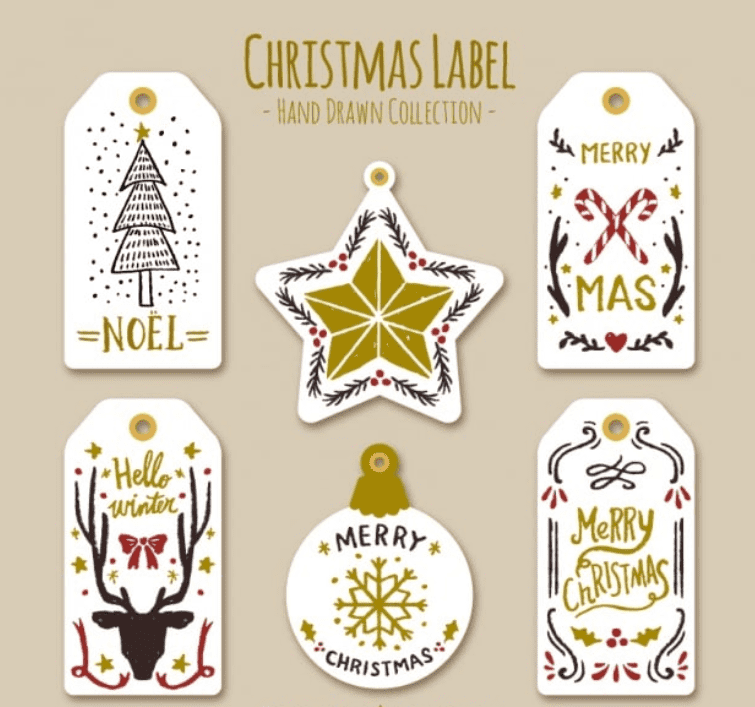 Beautiful Christmas labels