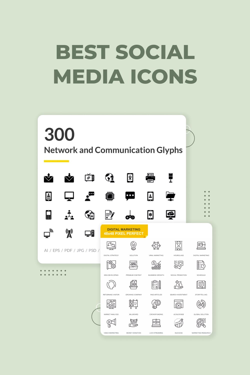 The cover of the book best social media icons.