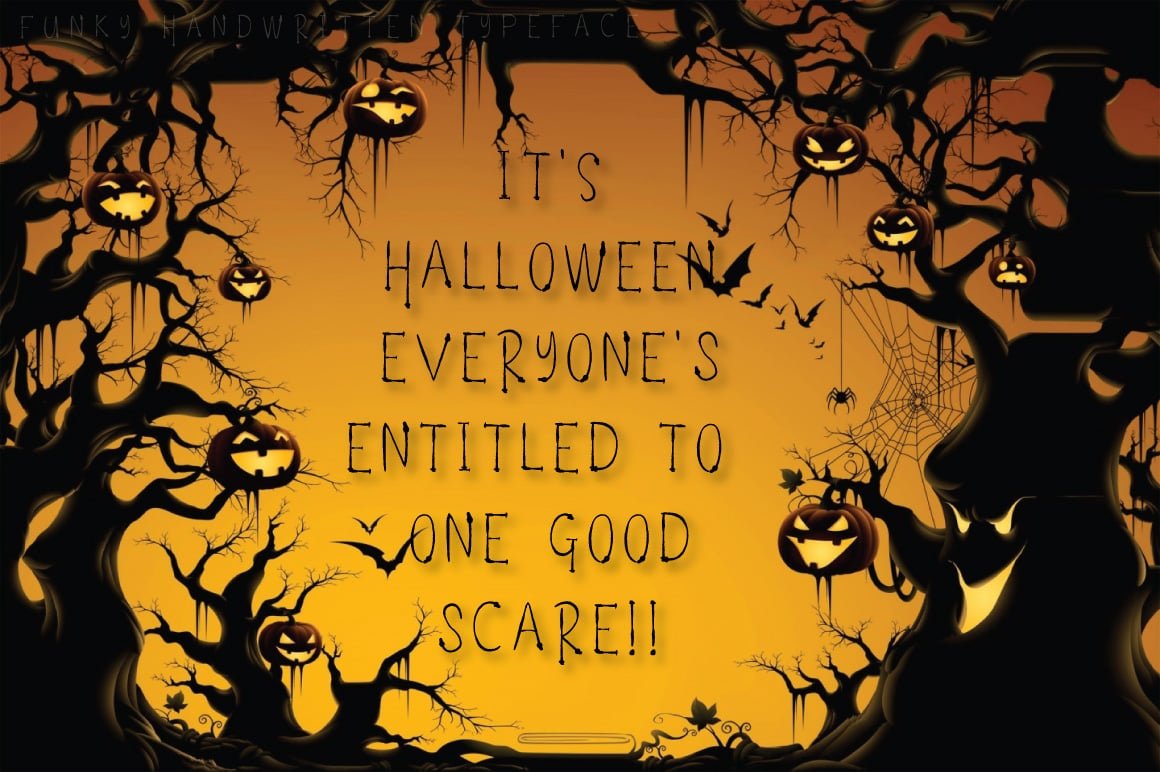 Halloween font for holiday.