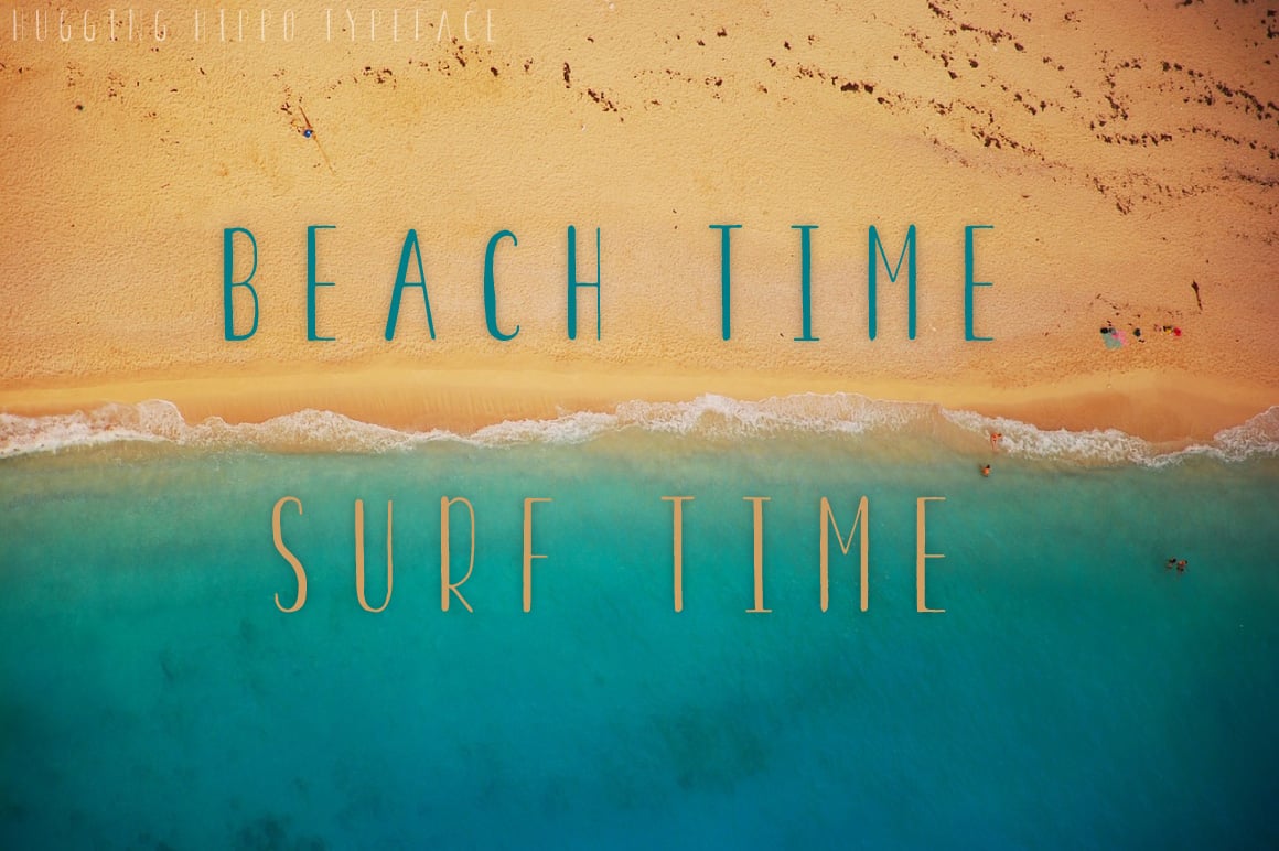 Beach font for cool vacation.