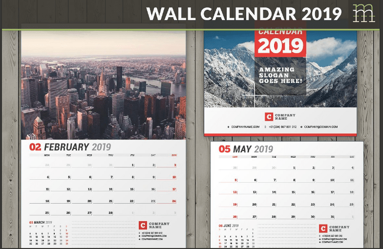 BEST Calendar Templates 2019 To Promote Your Business