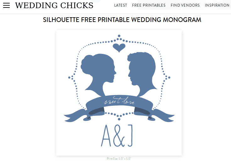 Free Custom Wedding Monogram