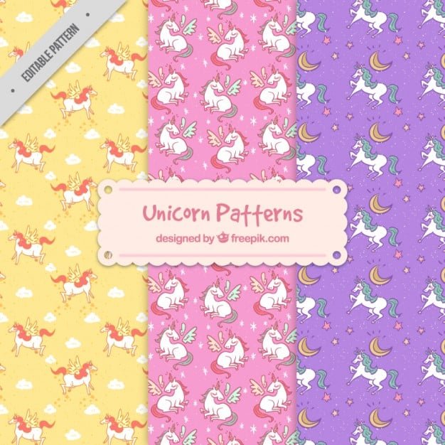 <br />
Different unicorn patterns 