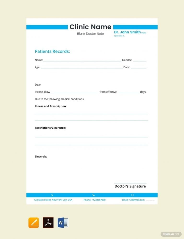 45 Best Doctor Note Templates And Certificates In 2021 Free And Premium