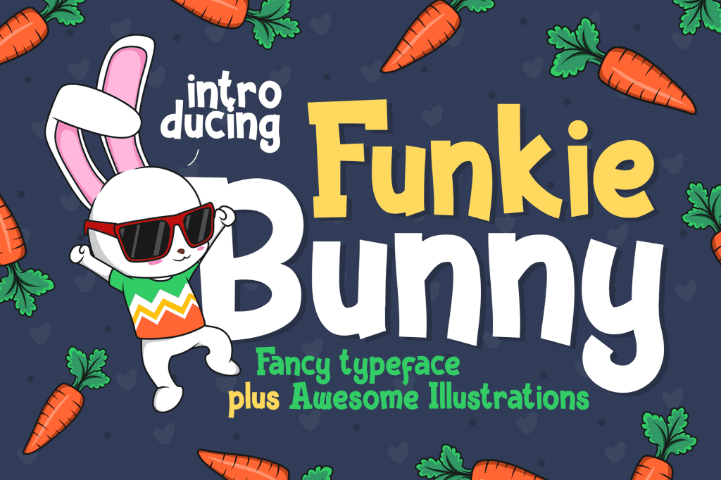 Easter Font - Funkie Bunny Font for Joyful Easter Decorations. Only $4
