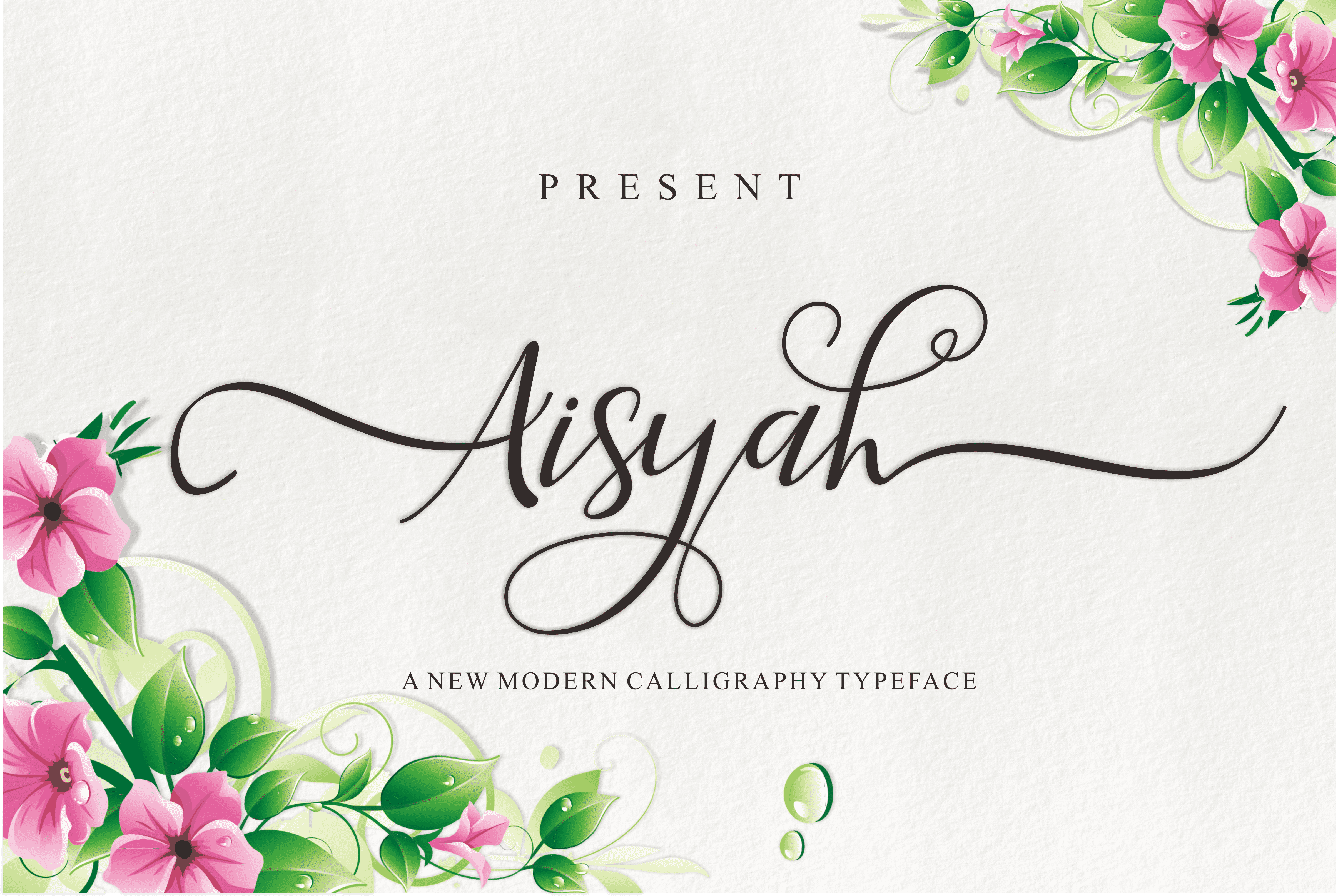 Aisyah – Modern Hand-based Typography – $10