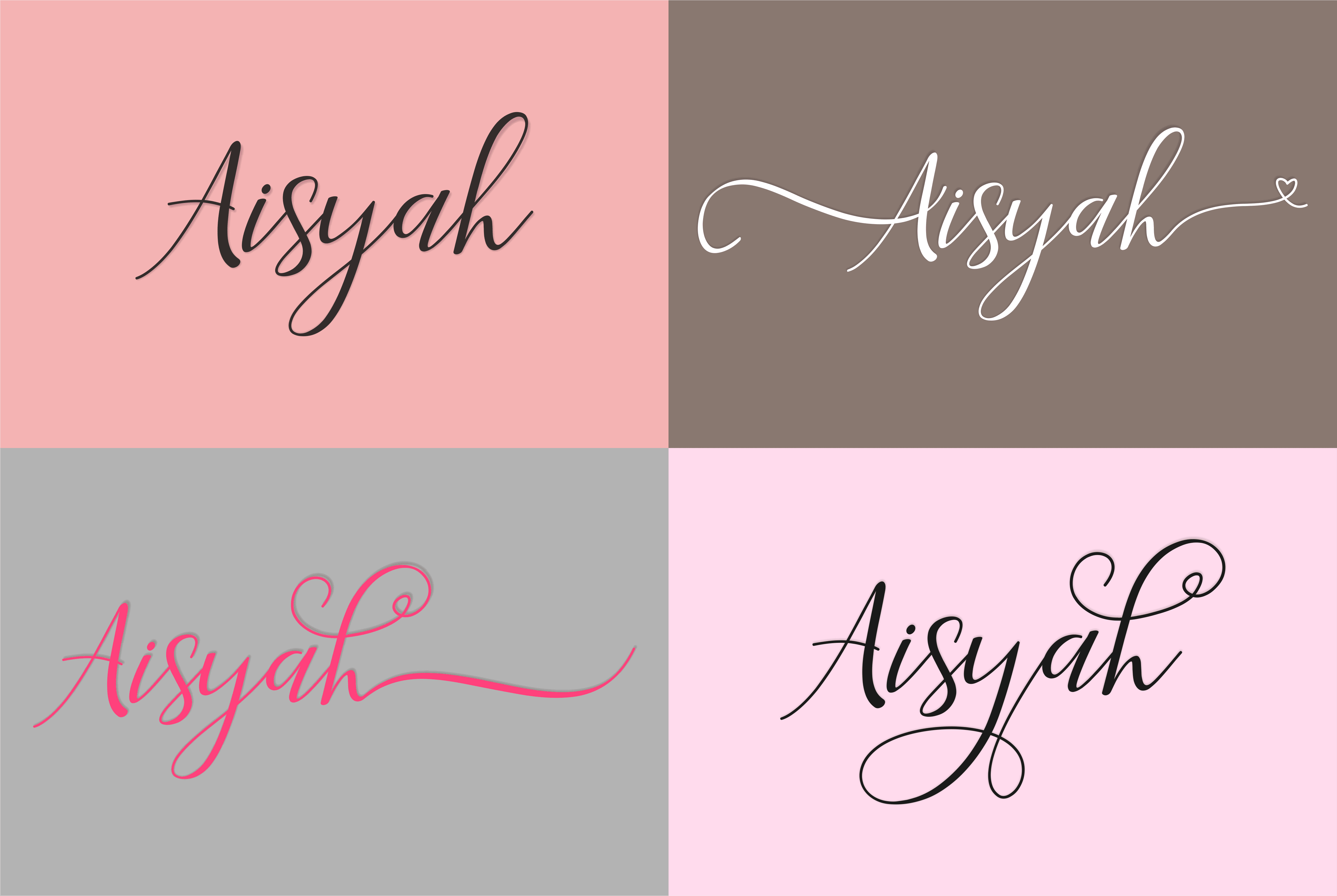 Aisyah - Modern Hand-based Typography