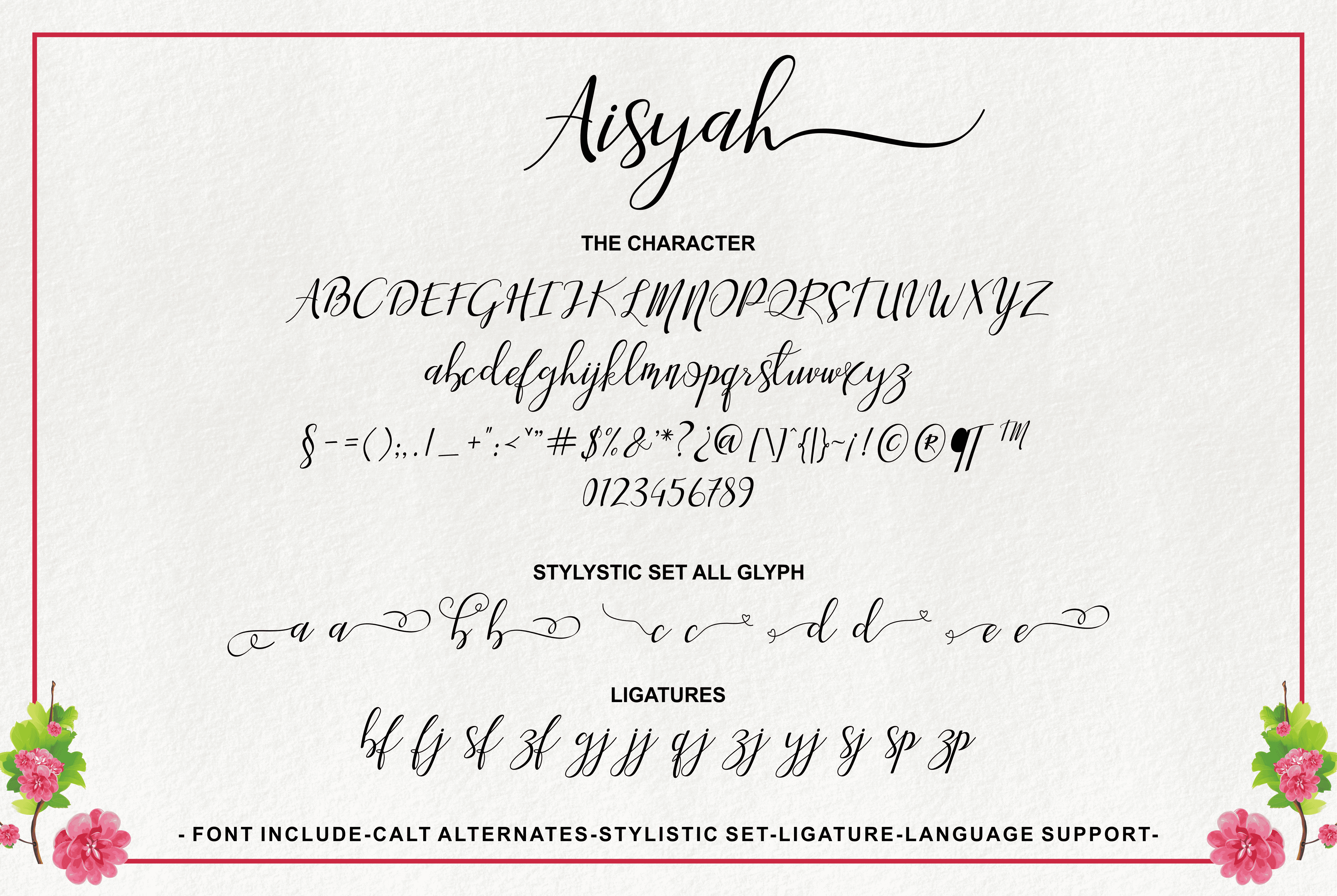 Aisyah - Modern Hand-based Typography