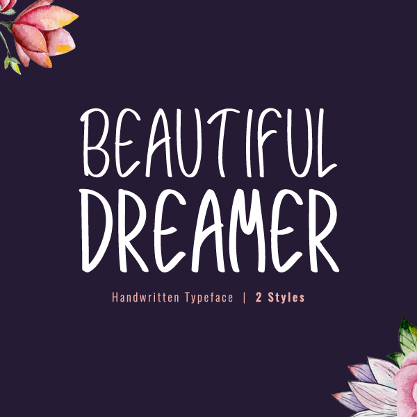 Beautiful Dreamer Font – Modern Handwritten Typeface – $2