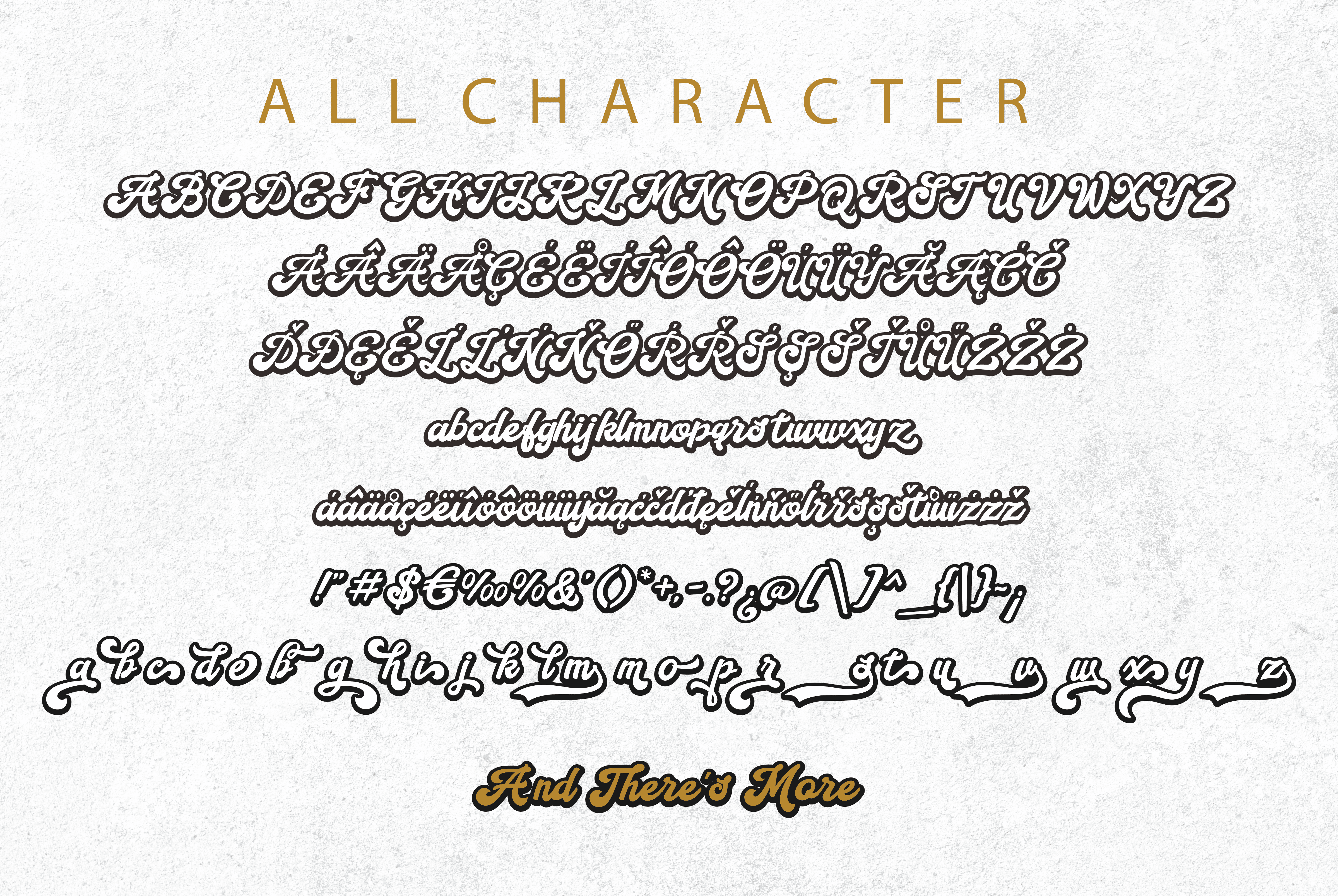All font characters.