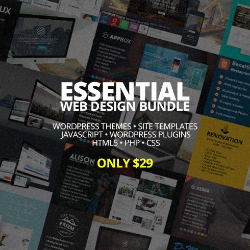 Essential Web Design Bundle with Extended License – Only $29