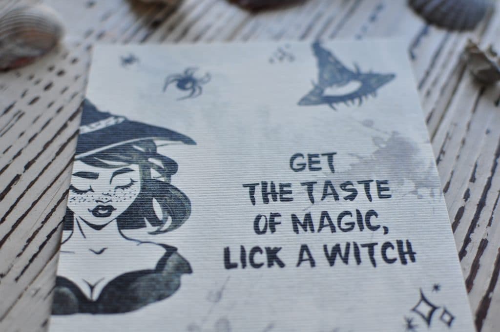 Halloween Postcard Pin-up Witch