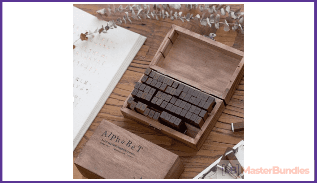 English Alphabet Stamps. Christmas Gifts for Artists