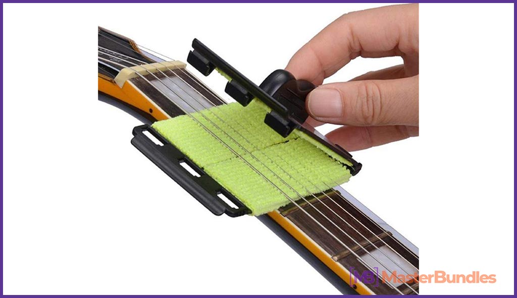 This product makes it easier to clean the strings. 