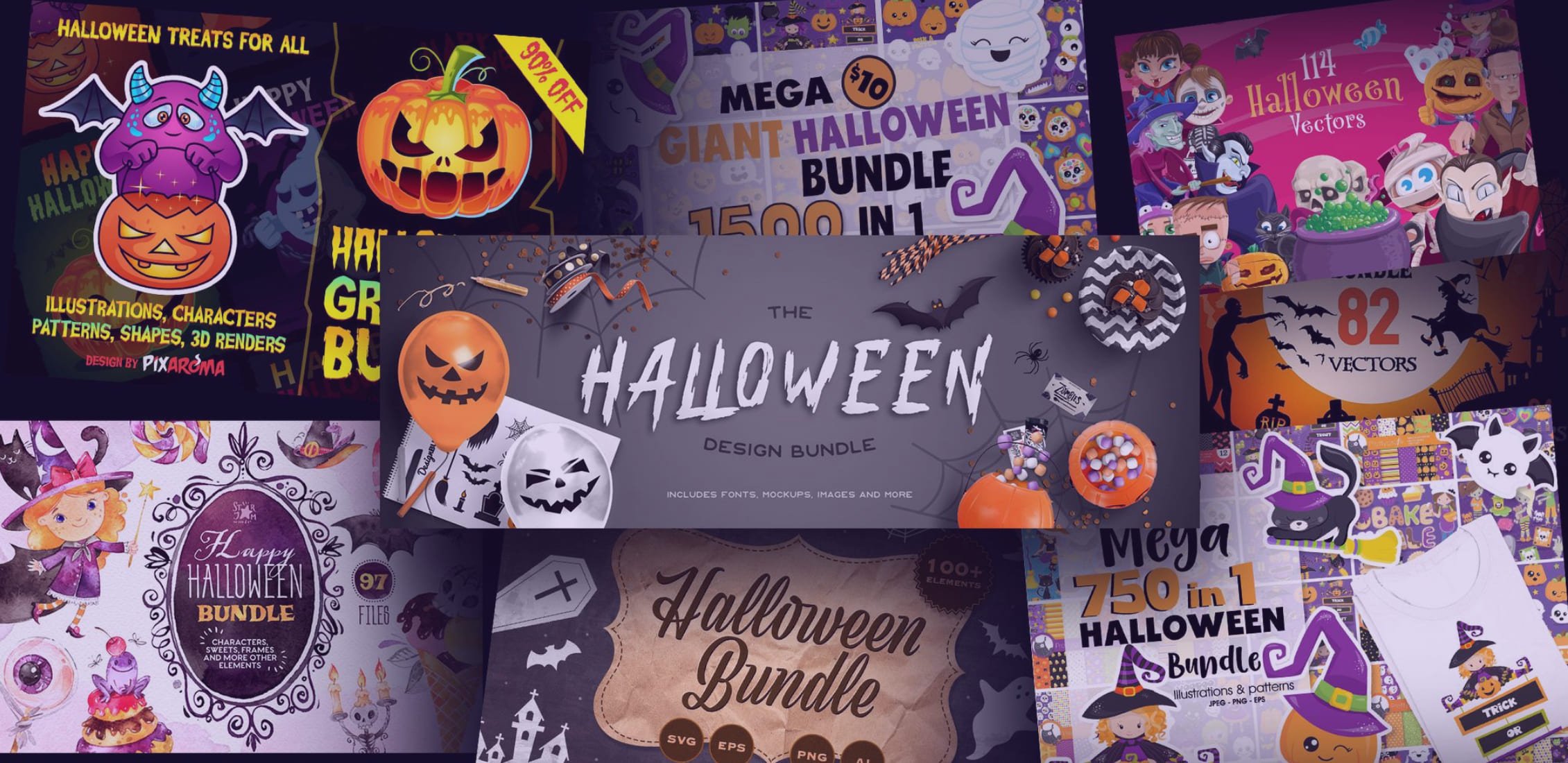 Download 40 Halloween Design Bundles In 2021 Amazing Design Resources With Up To 90 Off Master Bundles