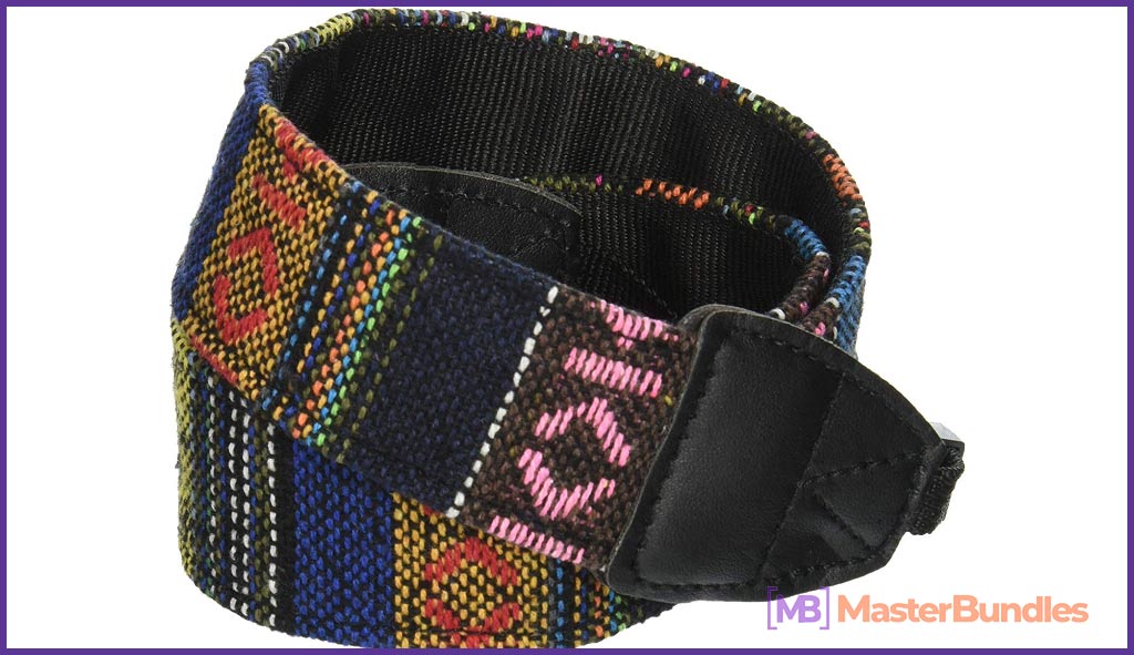 Vintage ethnic style camera strap.