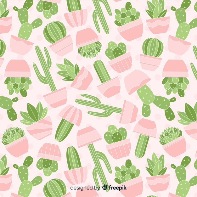 Flat Cactus Pattern