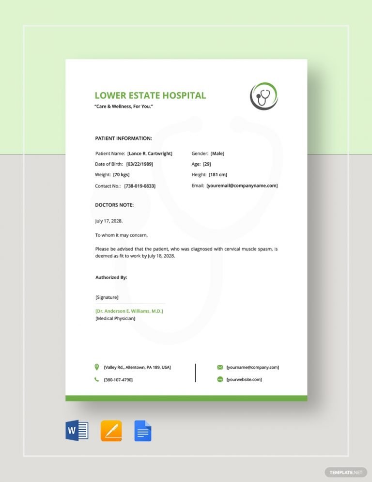 45+ Best Doctor Note Templates and Certificates in 2021 Free and Premium