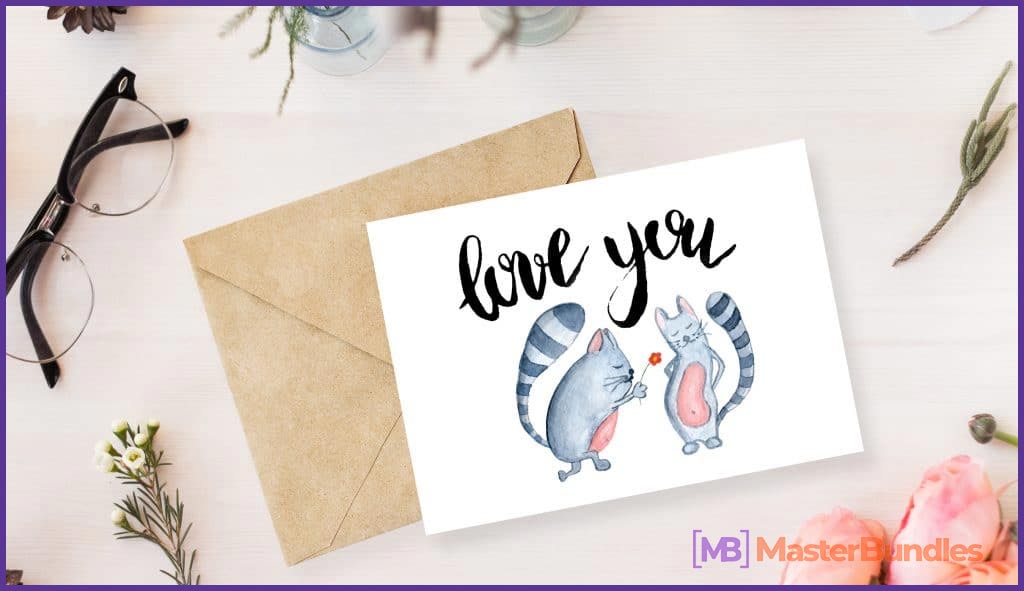 Love You Cats Postcard