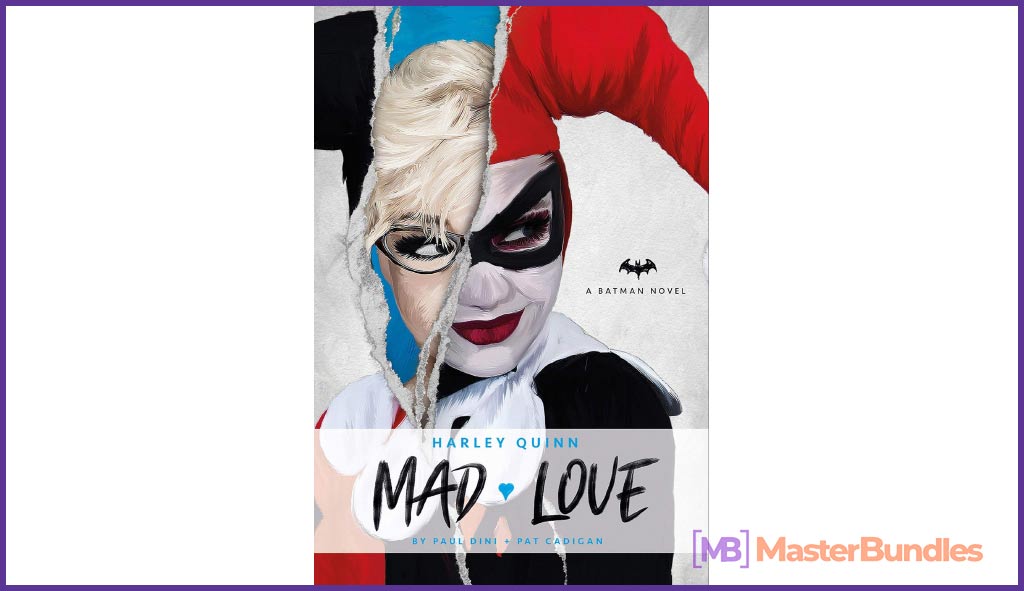 DC Comics novels - Harley Quinn: Mad Love. Alternative cover with stylish Harley Queen artwork.