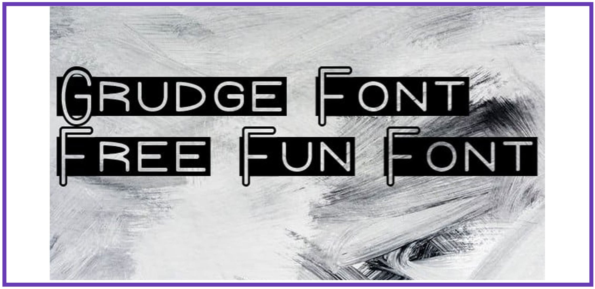 Sans-serif fun font on a grey background.
