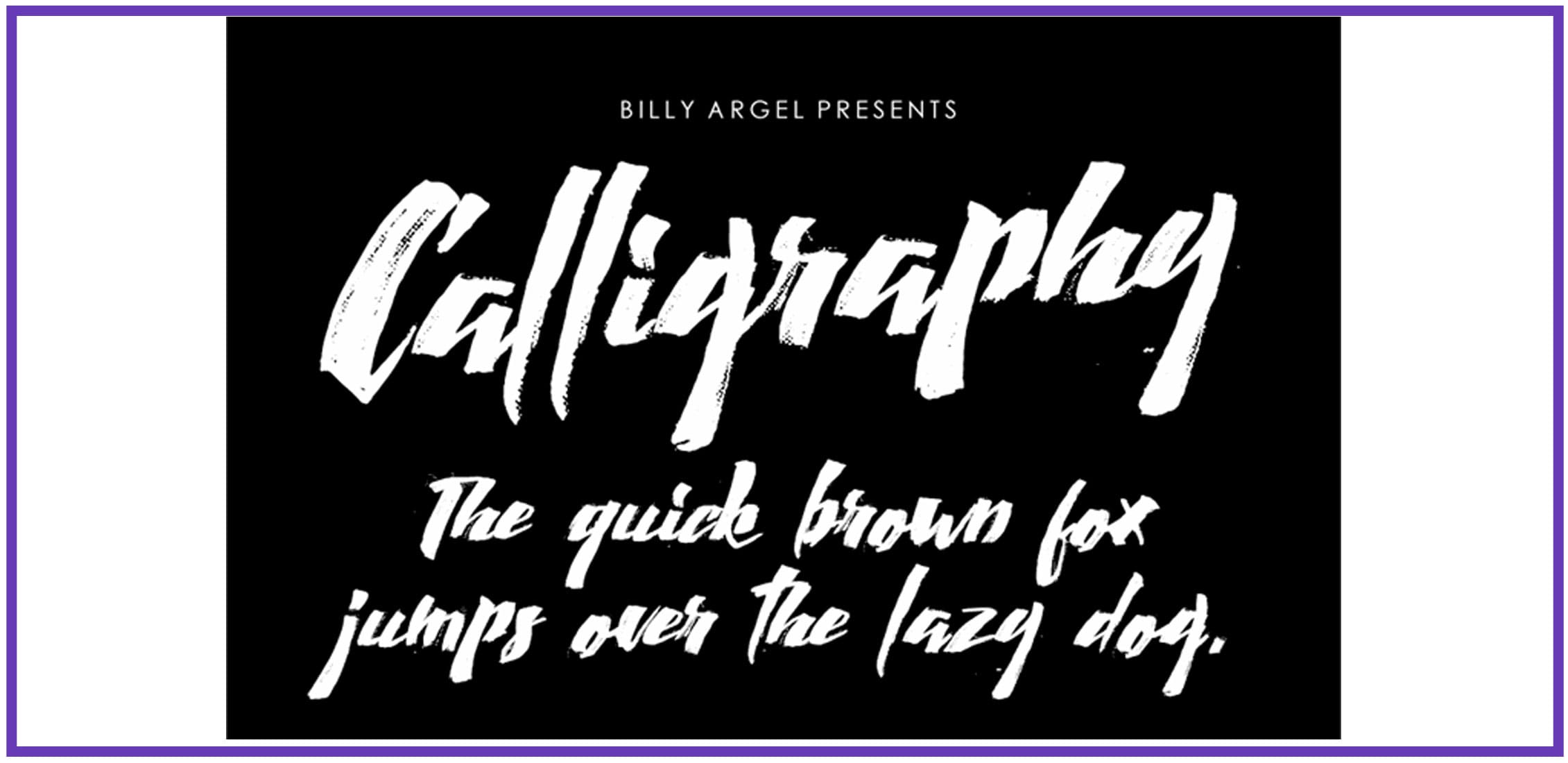 A calligraphic fun font on a black background.
