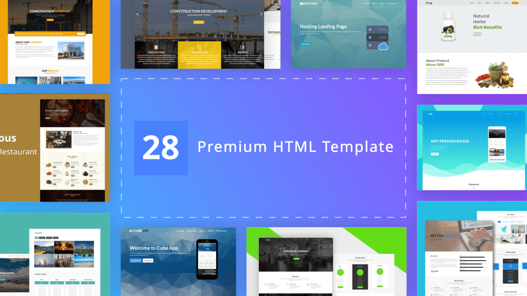 28 Premium HTML Templates Bundle - $5 – MasterBundles