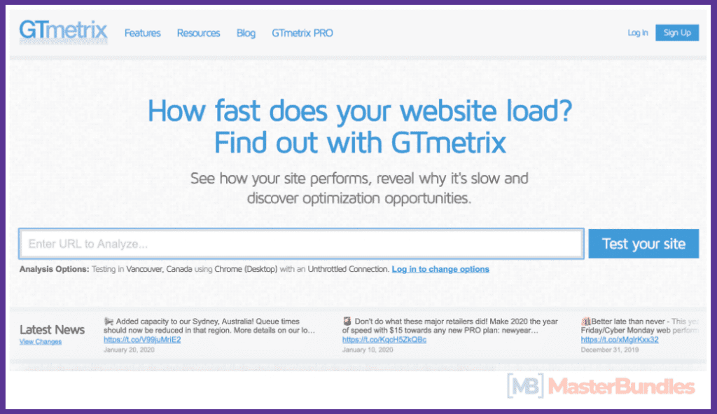 GTmetrix. Page Speed: Mobile and Desktop.