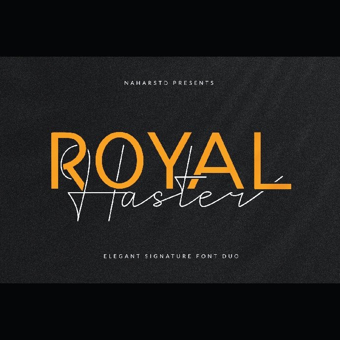 Royal Haster – Elegant Font Duo -$3