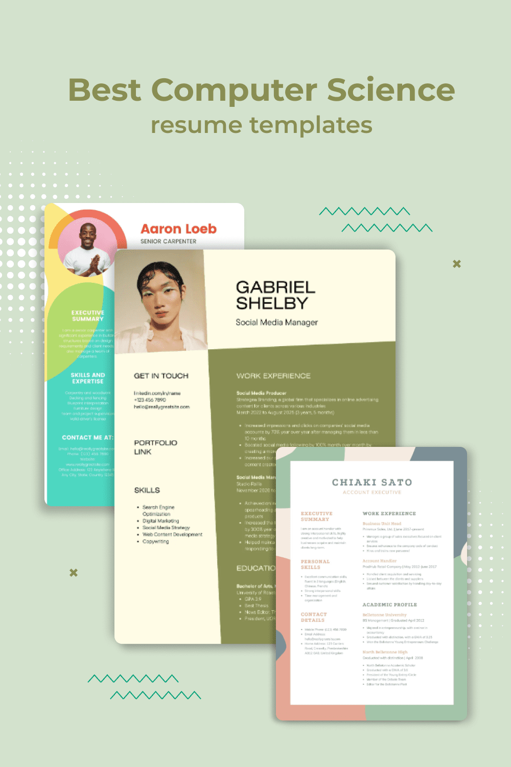 computer science resume template pinterest collage 749.