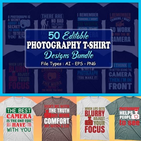 100 Editable T-shirt Designs - $39