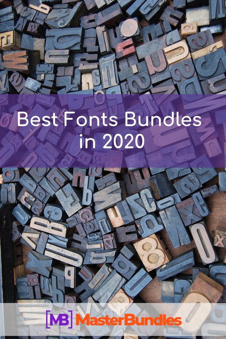 Best Fonts Bundles in 2020. Pinterest Image.
