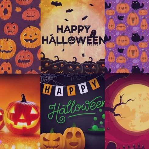 Some examples of cool Halloween backgrounds.