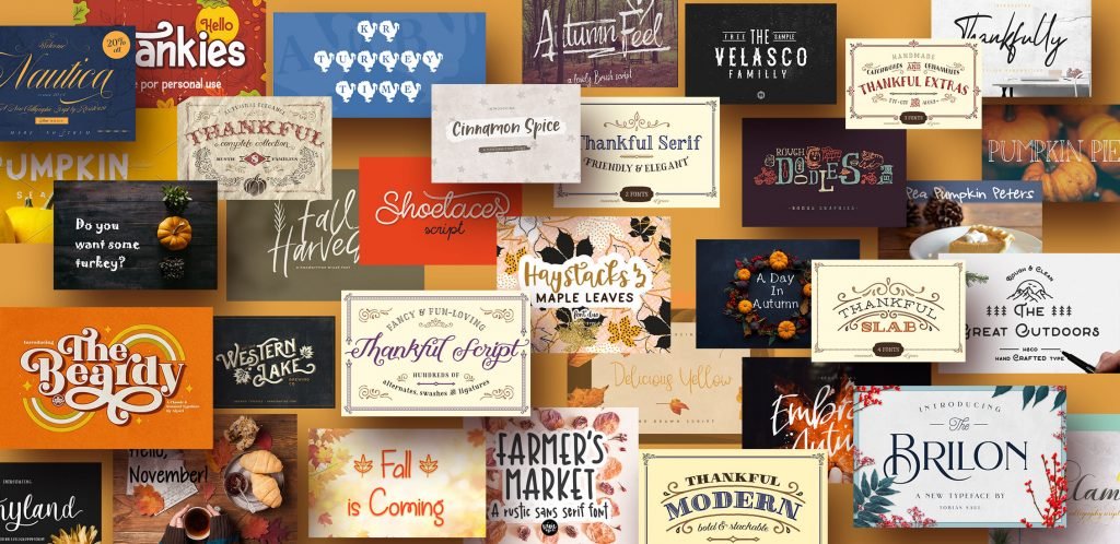 Examples Best Free Thanksgiving Fonts.
