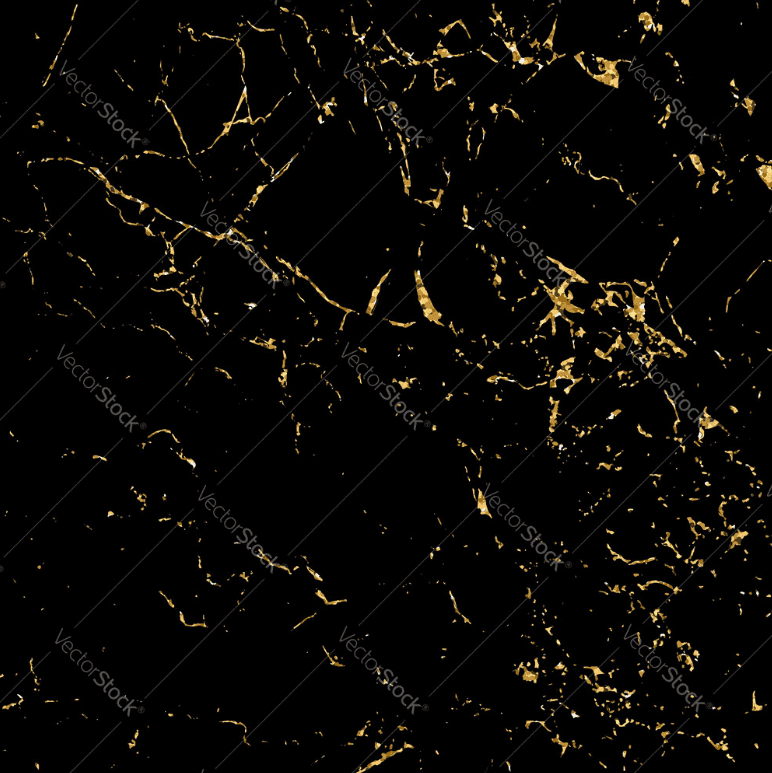 Stylish black marble background with golden veins.
