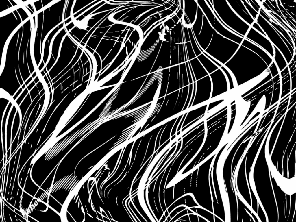 Expressive marble background in black and white with slightly patchy white lines.