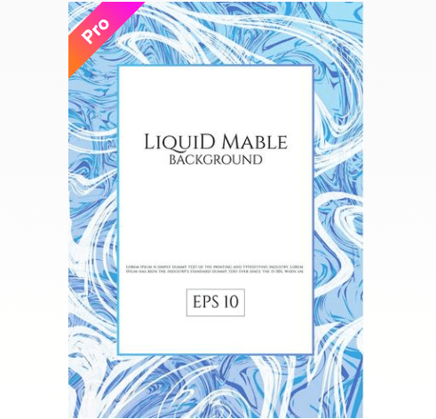 Liquid marble background that combines azure, blue and white colors. 