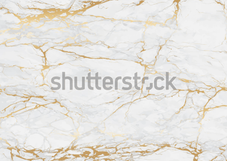 Marble background of grayish white with a few golden veins.