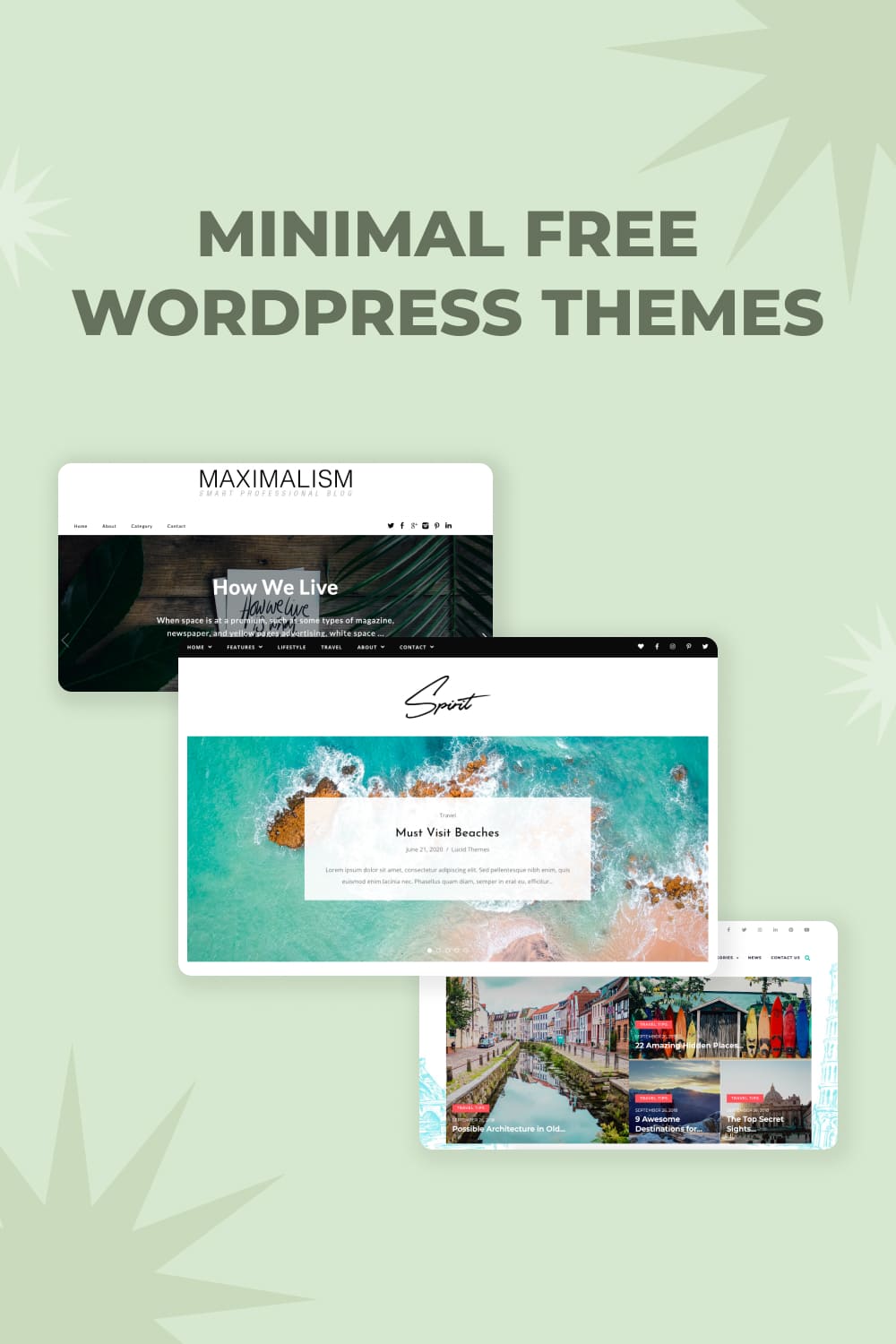 50+ Best Minimal Free WordPress Themes for Blogs in 2023 pinterest image 683.