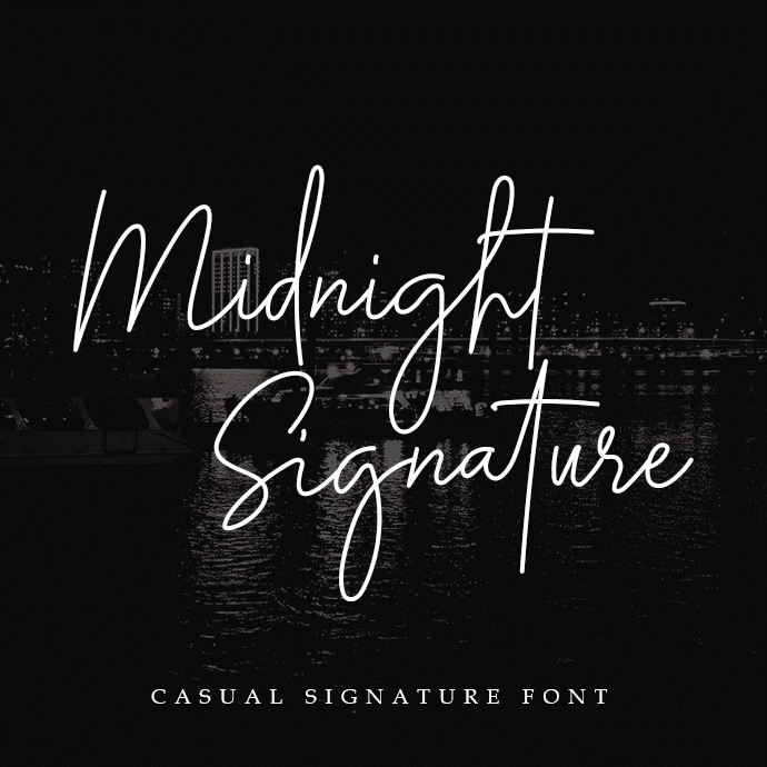 Midnight Signature Collection Font