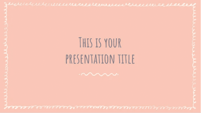 Free PowerPoint Template or Google Slides Theme with Sketchy Borders. Simple Google Slides Themes.